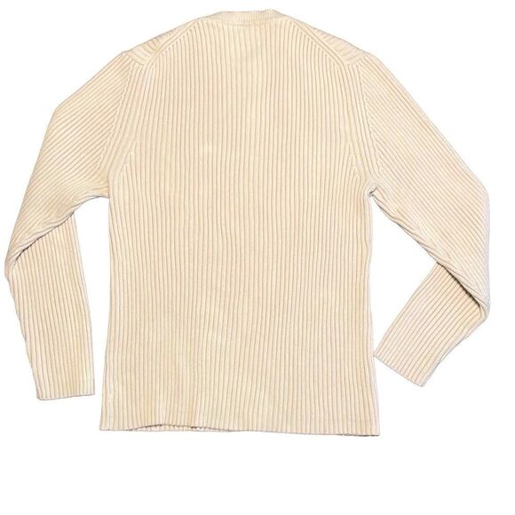 GAP neutral cream soft pullover rib knit crew neck sweater XXL - Picture 3 of 8